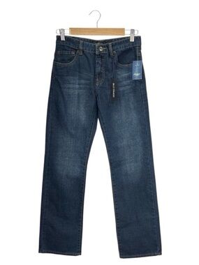 Lucky Brand Boy’s Straight Leg Jeans Size 16 Dark Wash Blue Kids New NWT